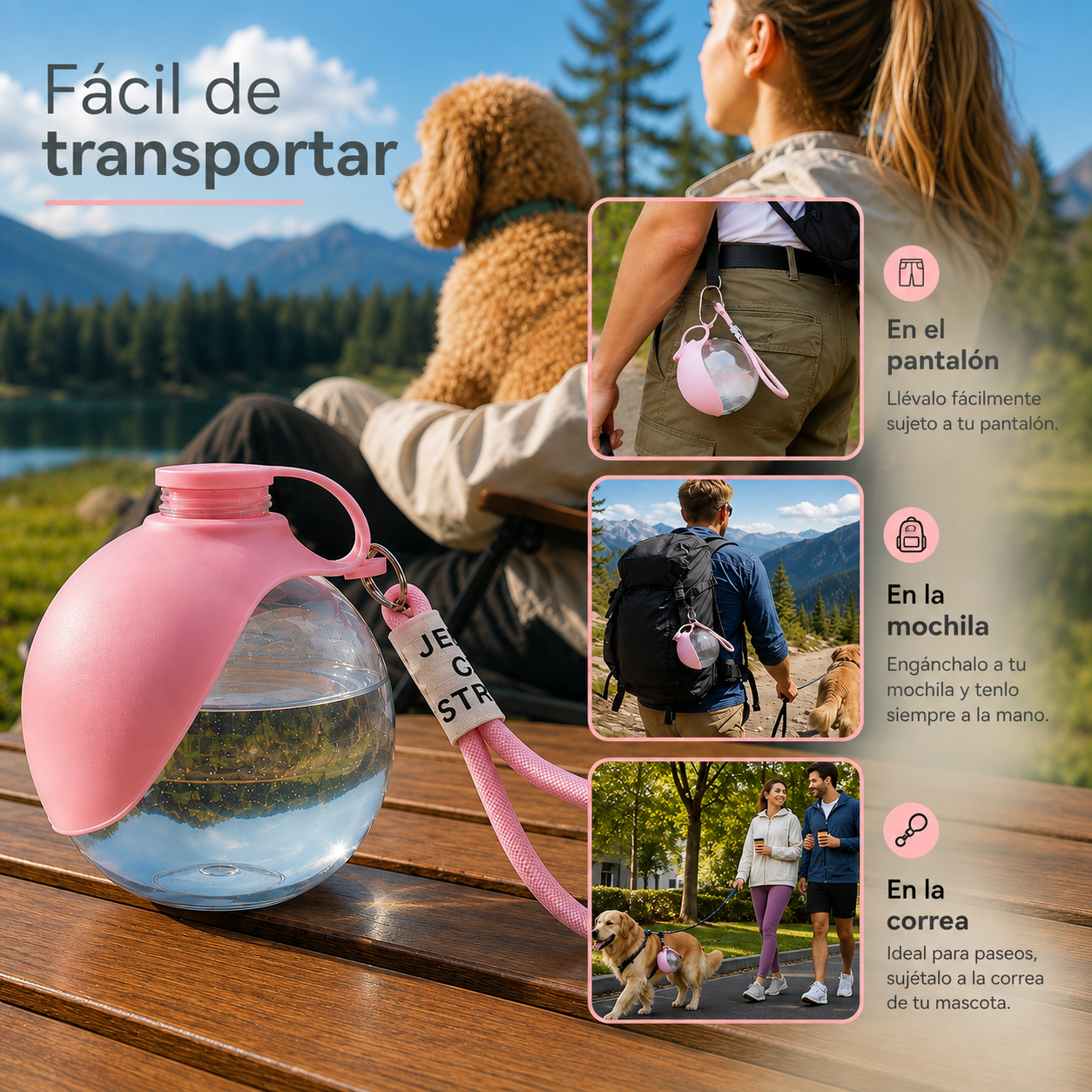 Bebedero Portatil para Perros